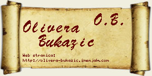 Olivera Bukazić vizit kartica